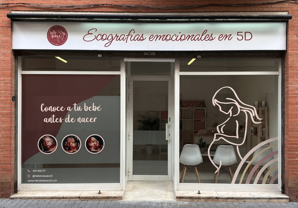 Fachada del centro Hello Baby Eco 5D de ecografías emocionales en Rubí, Vallès Occidental